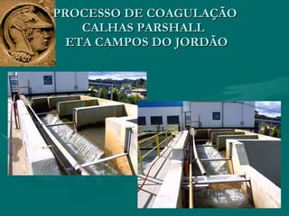 PROCESSO DE COAGULAÇÃO CALHAS PARSHALL   ETA CAMPOS DO JORDÃO 