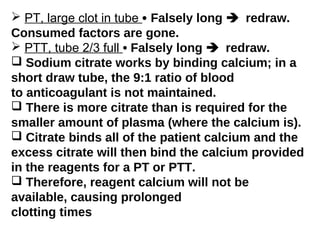 Interpretation of PT and PTT in coagulation disorders | PPT