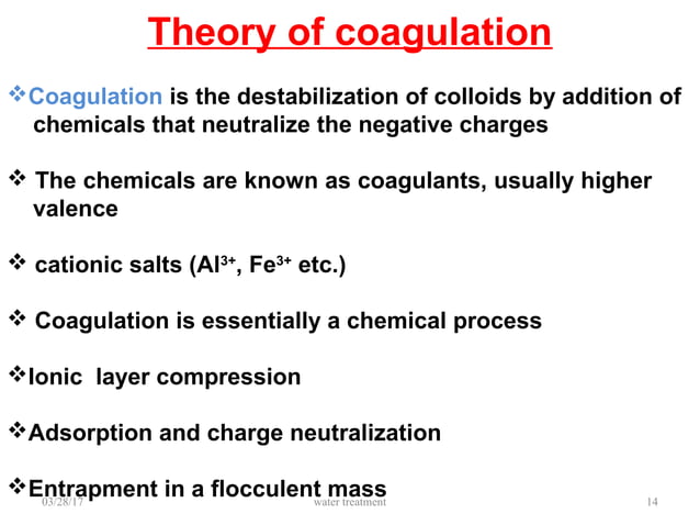 Coagulation and flocculation in watertreatment | PPT