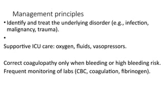 coagulation disorder and its perioperative management Dic.pptx