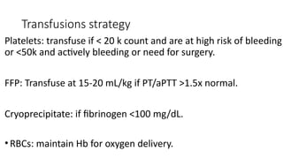 coagulation disorder and its perioperative management Dic.pptx