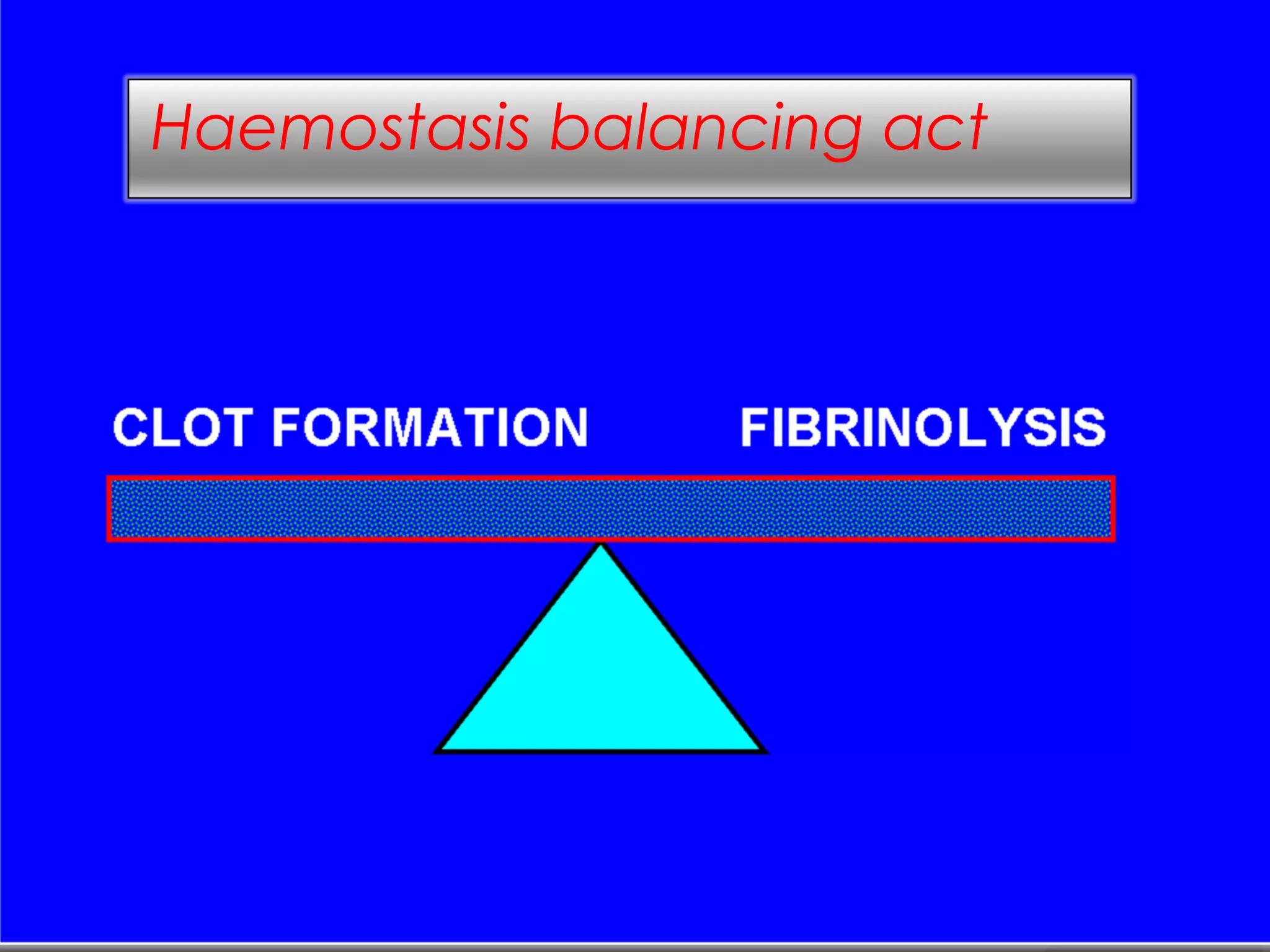 Haemostasis balancing act
 