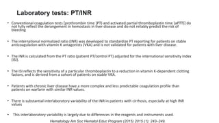Programme Inr Coagulation in liver diseases.pptx