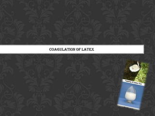 COAGULATION OF LATEX

 