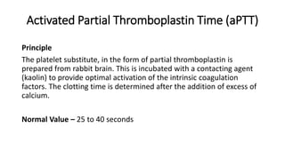 Coagulation profile | PPTX