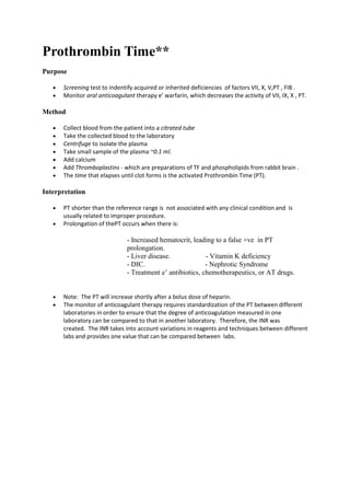 Coagulation profiles (pt,ptt,at, fib | DOCX