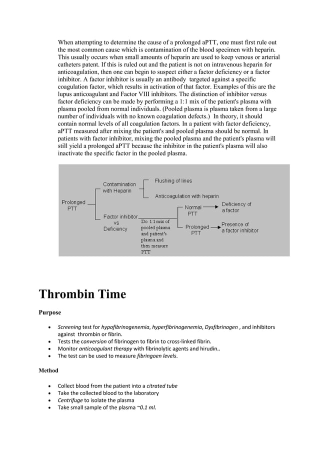 Coagulation profiles (pt,ptt,at, fib | DOCX | Blood Disorders ...