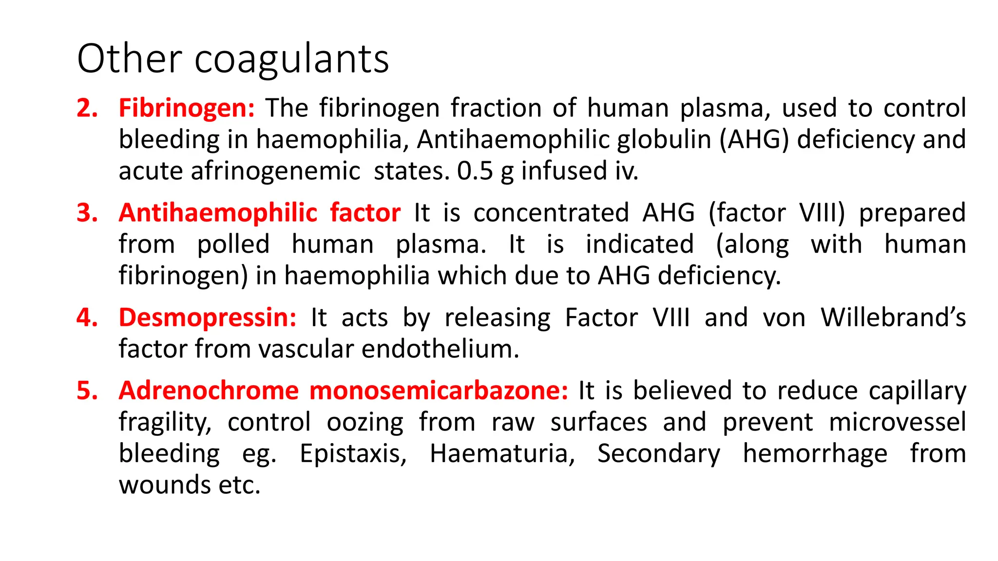 Coagulats and anticoagulants pharmacology | PDF