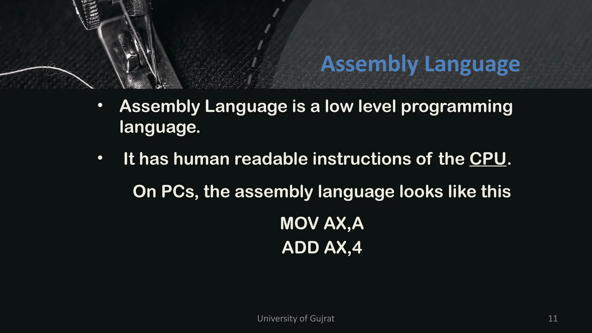Computer Organization and assembly language | PPTX