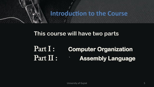Computer Organization and assembly language | PPT