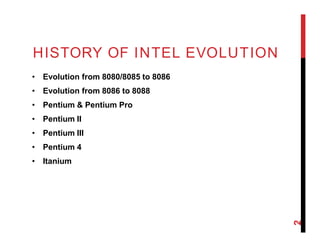 Coal 3 history of intel evolution in Assembly Programming | PPT