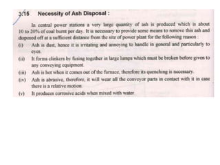 Coal and ash handling systems