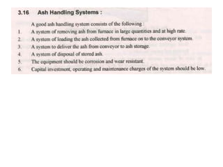 Coal and ash handling systems
