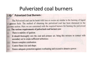 Pulverized coal burners
 