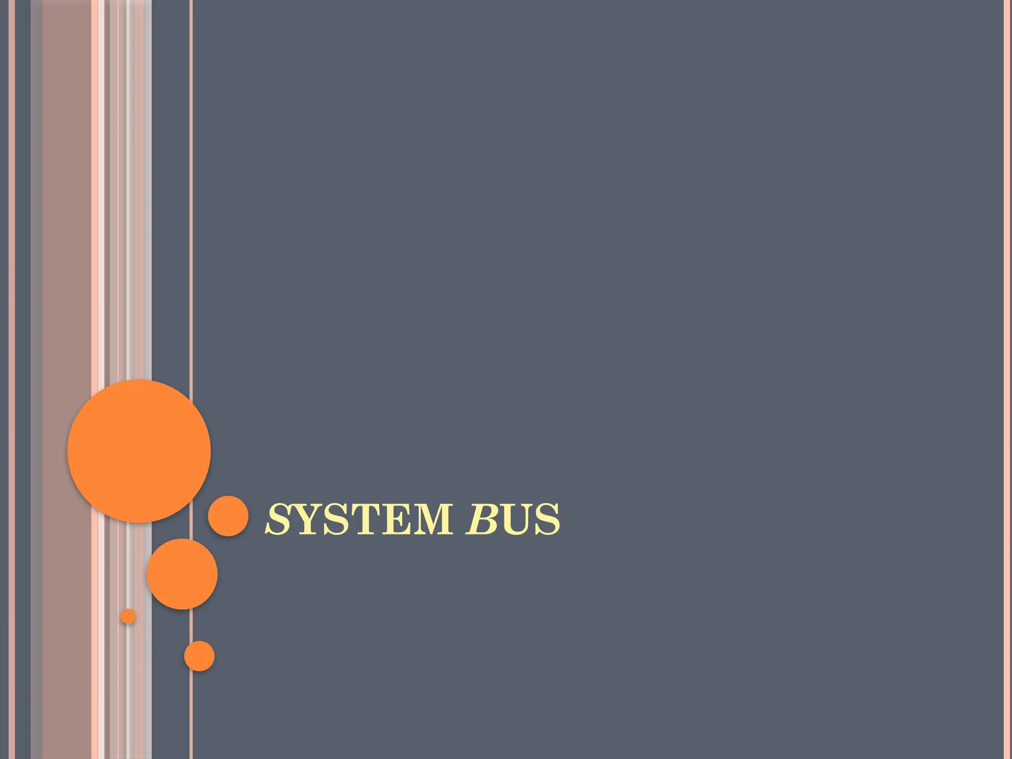 SYSTEM BUS
 