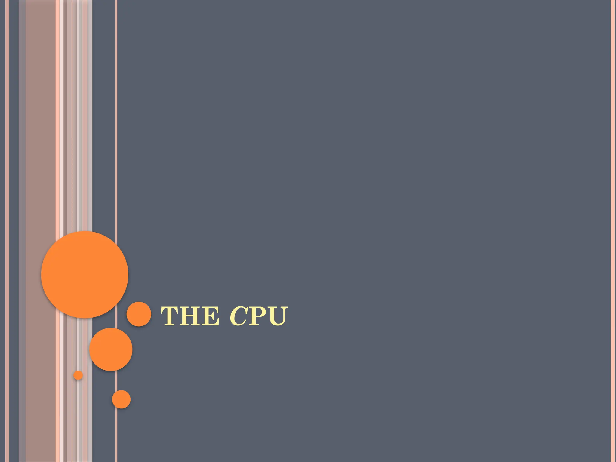 THE CPU
 