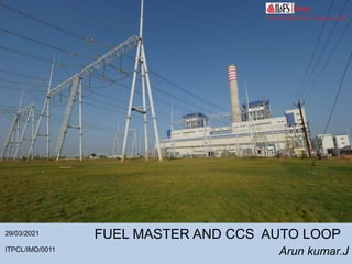 FUEL MASTER AND CCS AUTO LOOP
29/03/2021
ITPCL/IMD/0011 Arun kumar.J
 