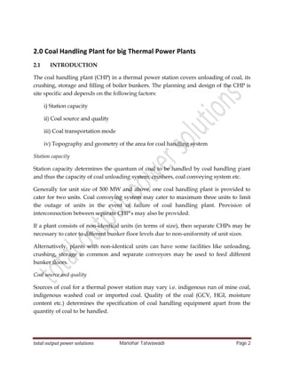 Coal handling plant | PDF