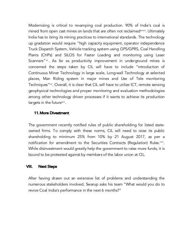 Case study on coal india limited image