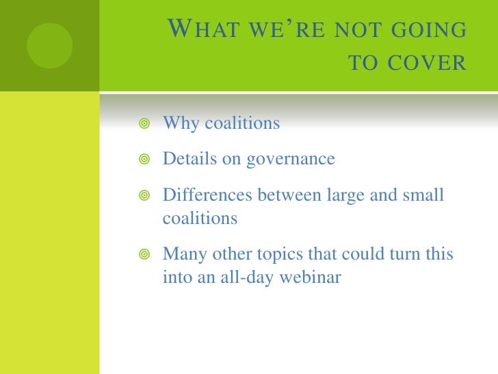 Coalition Management