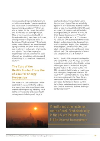 Scientific Evidence of Health Effects from Coal Use in Energy ...