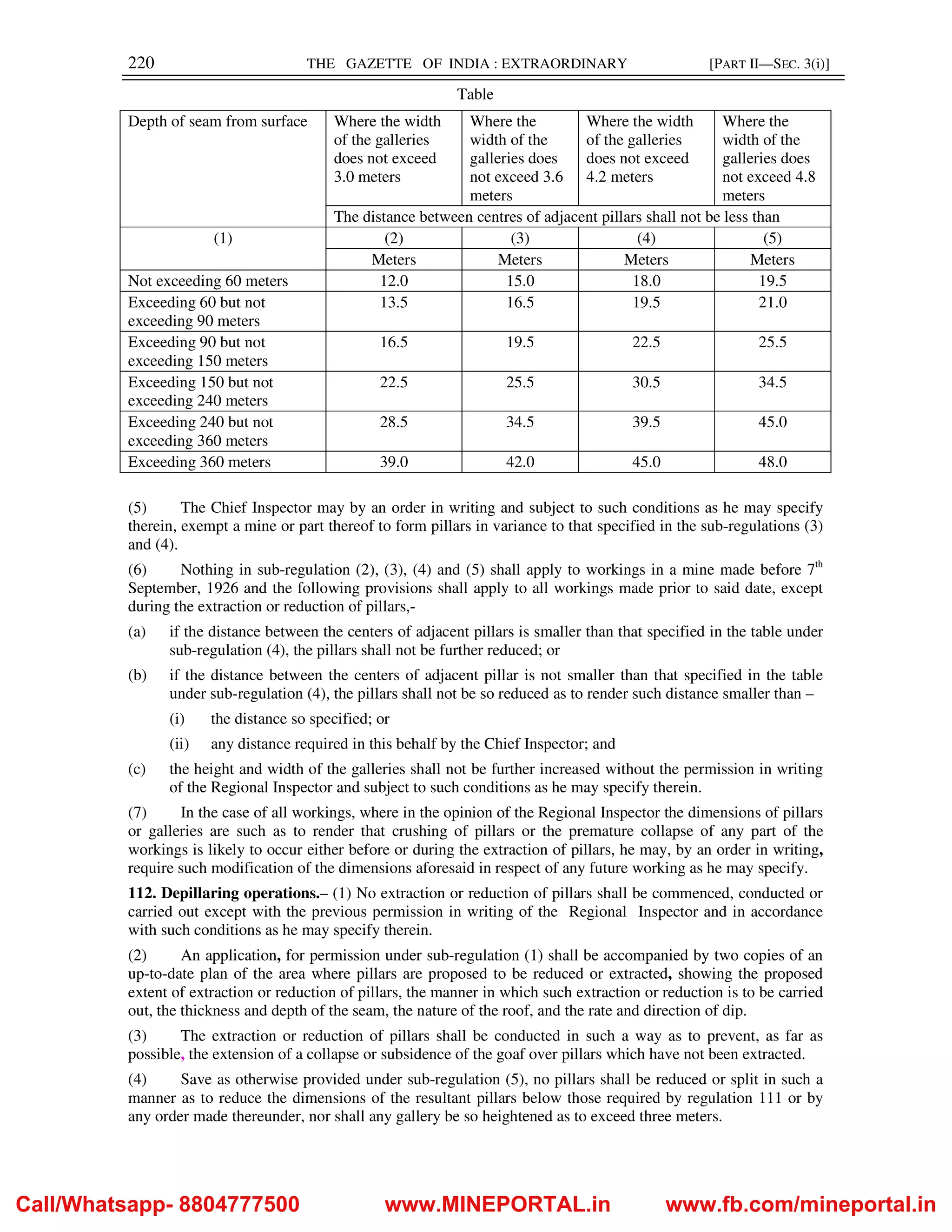Commenced Coal mine regulations 2017 (eng) 424 | PDF