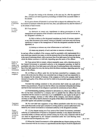 Coal mines bill, 2015, India