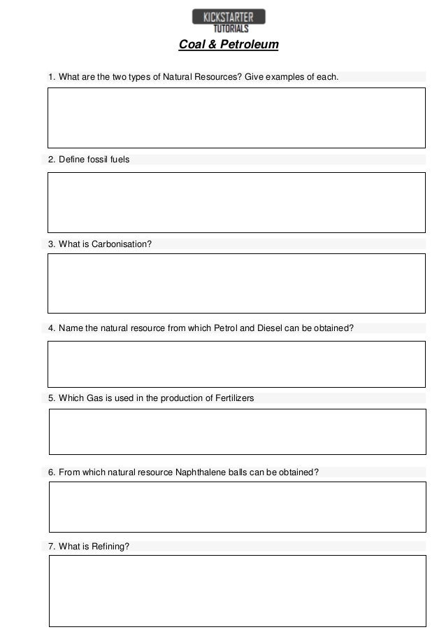 Coal & Petroleum (Grade 8 - Science)