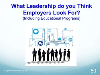 What Leadership do you Think
Employers Look For?
(Including Educational Programs)
© Signature Resources Inc. 2015
50
 