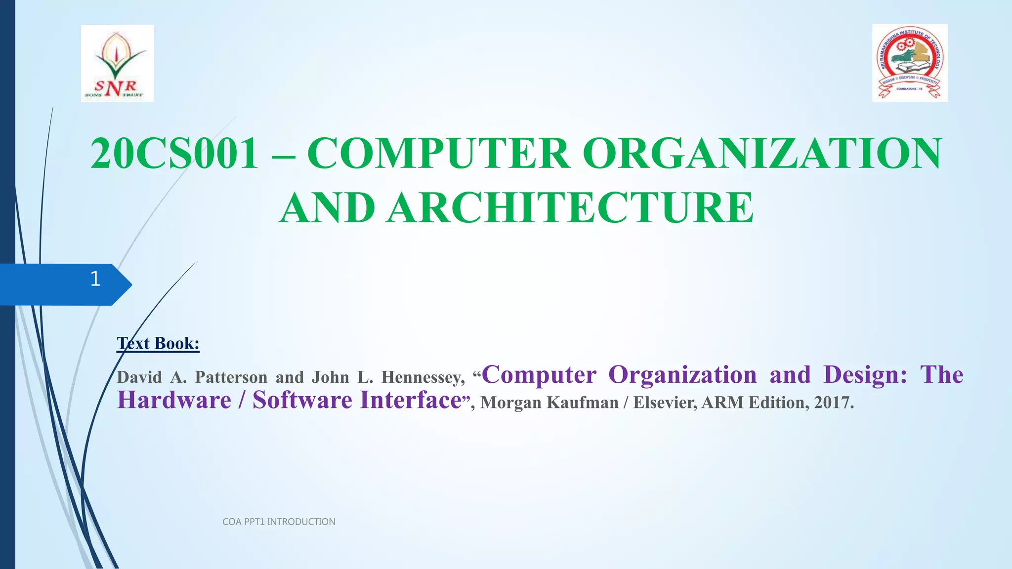 COMPUTER ORGANIZATION AND ARCHITECTURE | PPTX