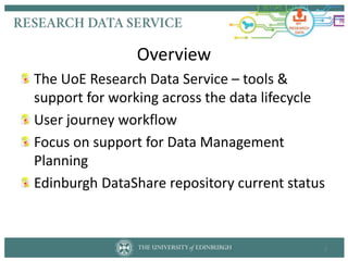 Supporting researchers in managing data
