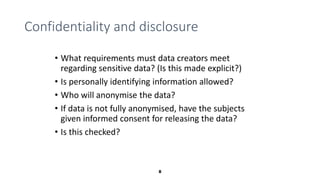 Policies, procedures and standards for managing content in repositories ...