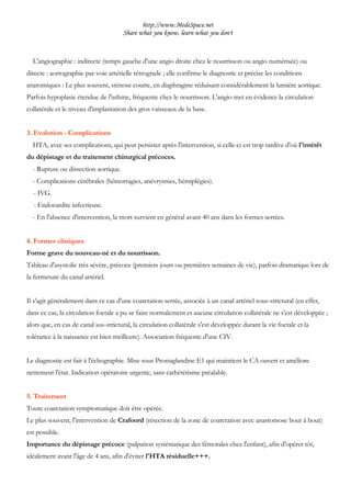 Coarctation Aortique