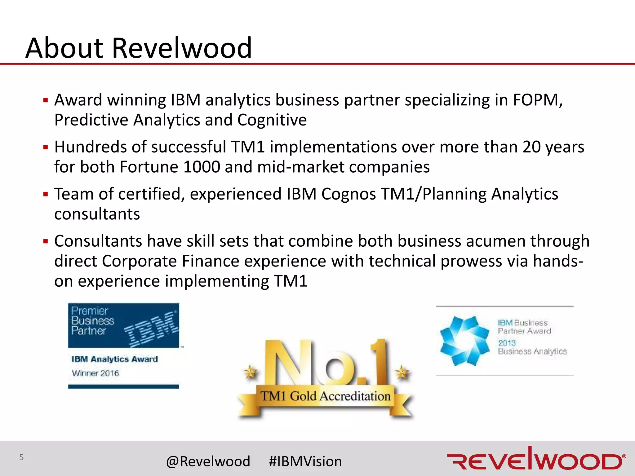 5
@Revelwood #IBMVision
Session Agenda
▪Reasons for COA Changes
▪Things to consider
▪Examples
 