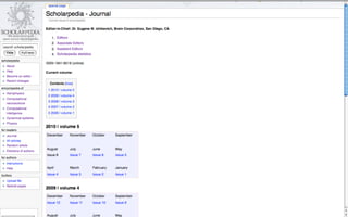 Wikis as platforms for scholarly publishing (COASP 2010)