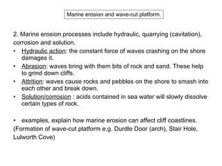 Coastal Processes And Landforms | PPT