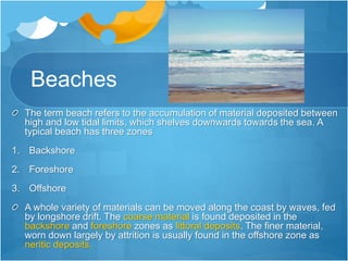 Backshore Coastal environments - A level Geography | PPTX