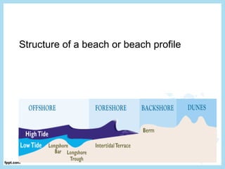 Structure of a beach or beach profile
 