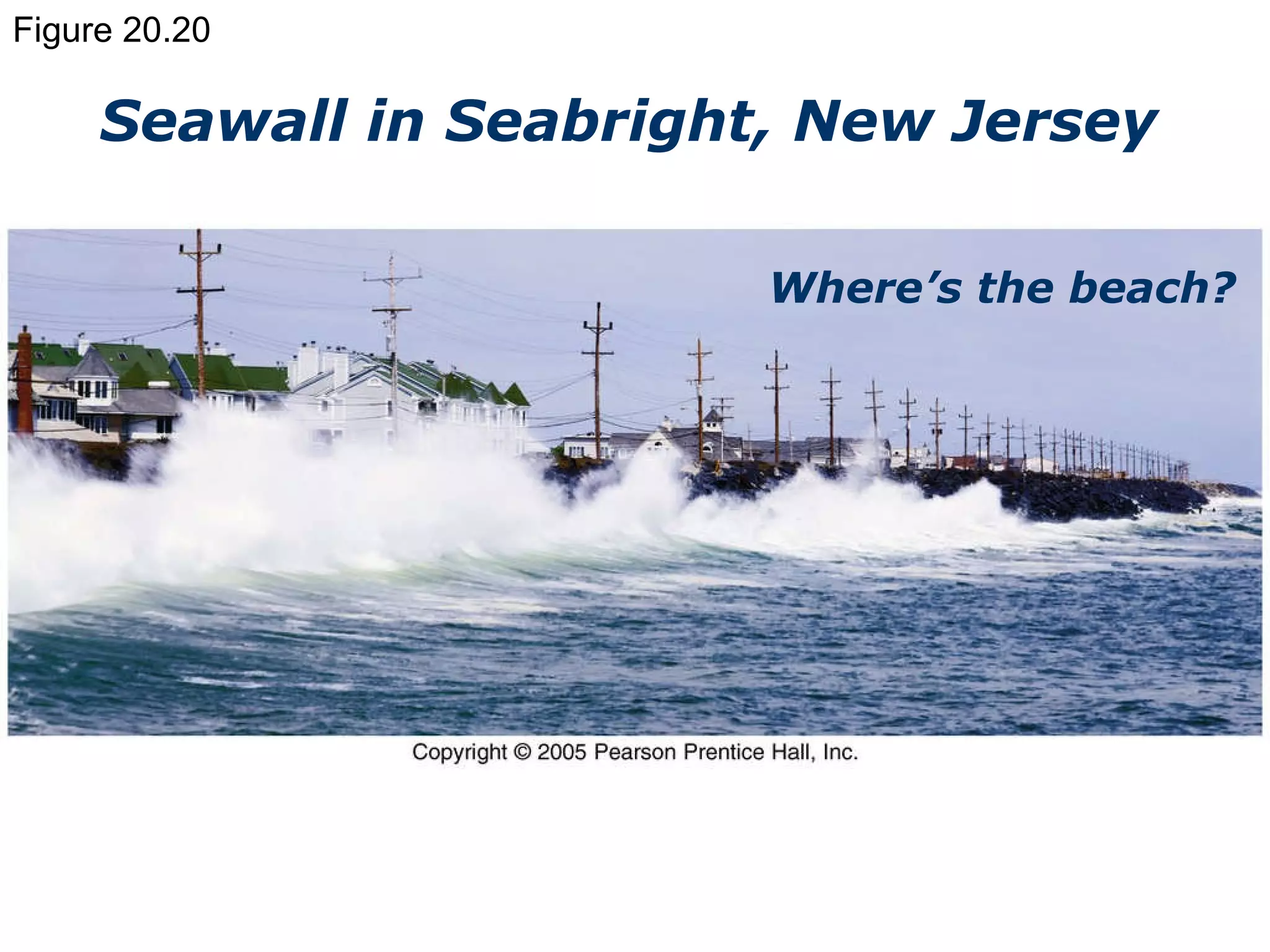Figure 20.20 Seawall in Seabright, New Jersey Where’s the beach? 
