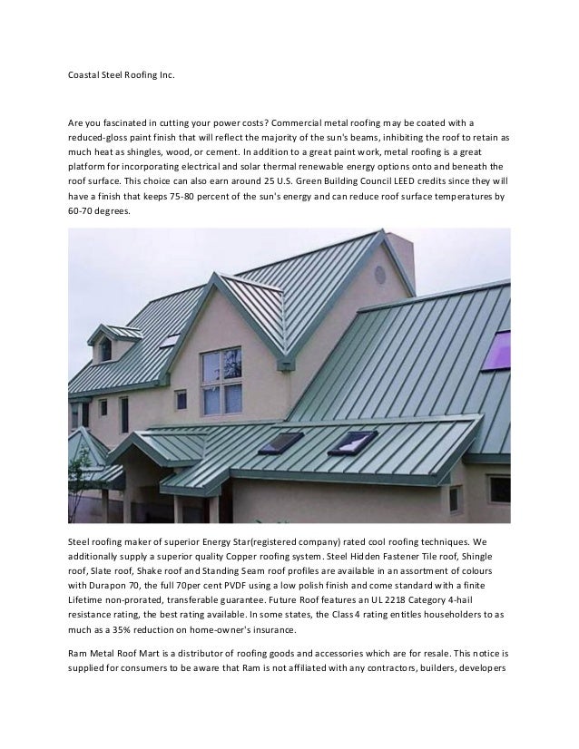 Coastal steel roofing inc.