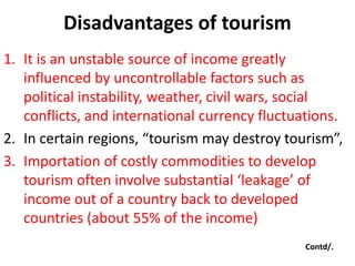 Coastal tourism impact and the management