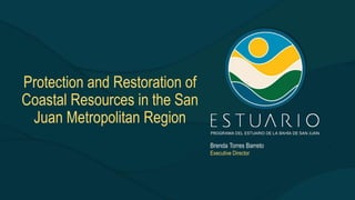 Brenda Torres Barreto
Executive Director
Protection and Restoration of
Coastal Resources in the San
Juan Metropolitan Region
 