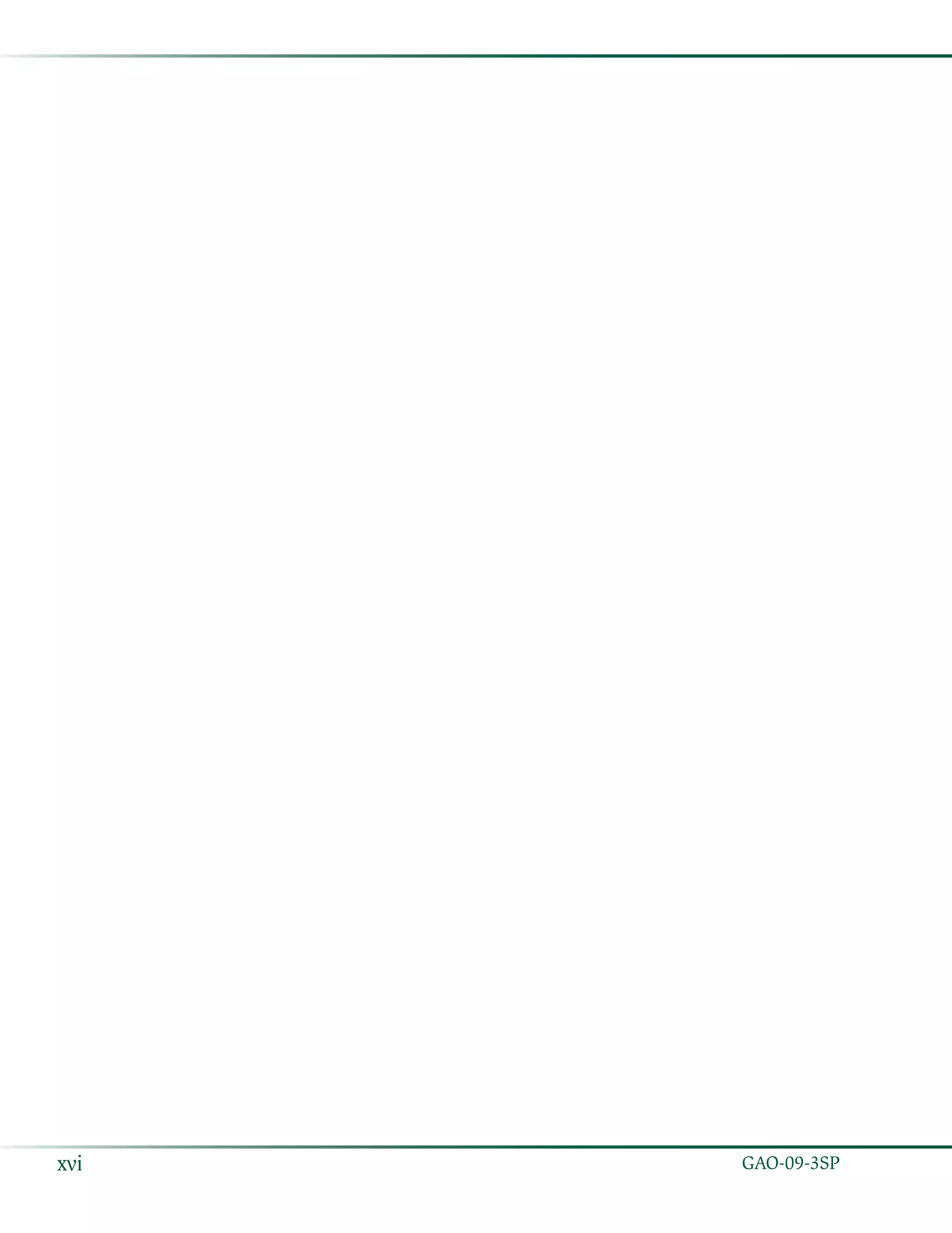   GAO-09-3SPxvi
 