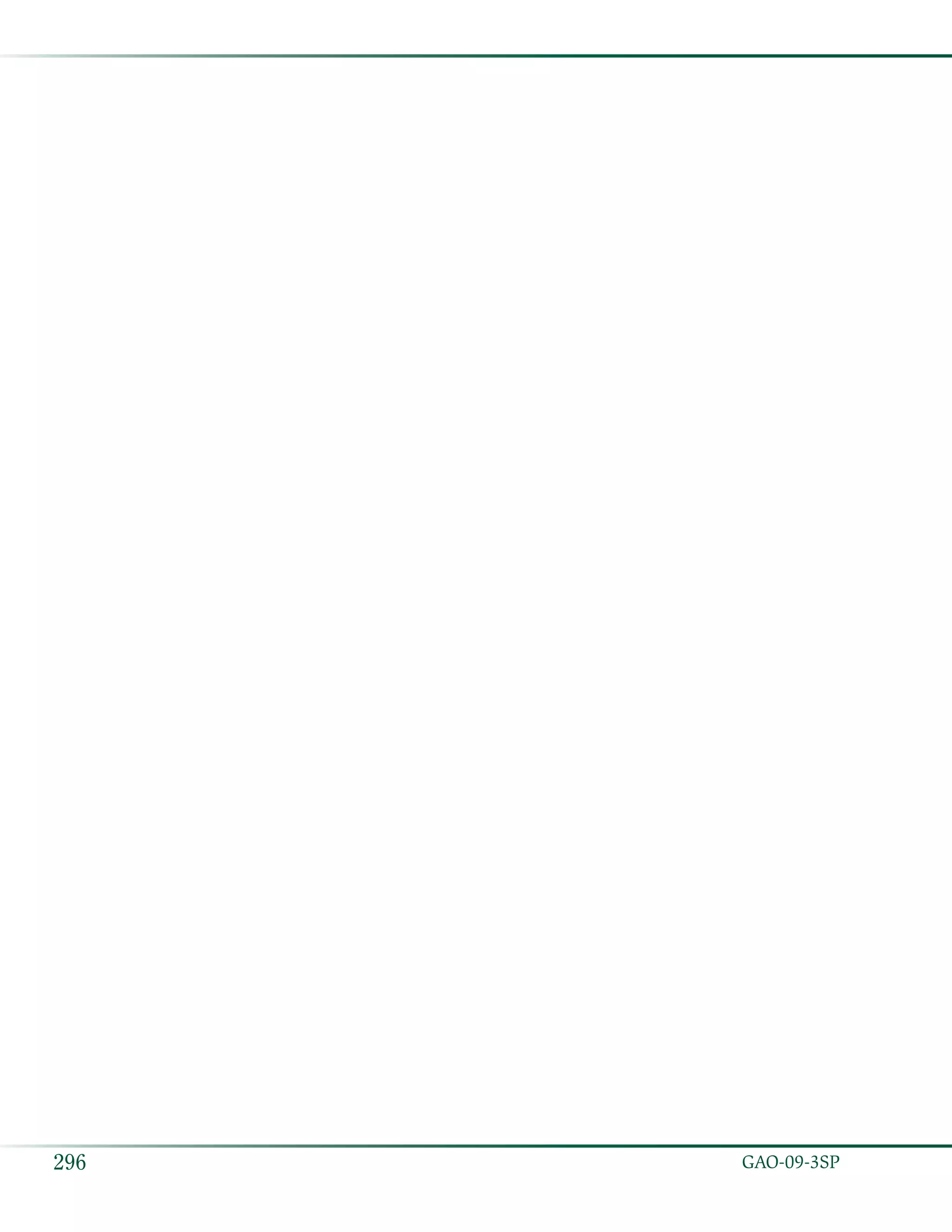   GAO-09-3SP296
 