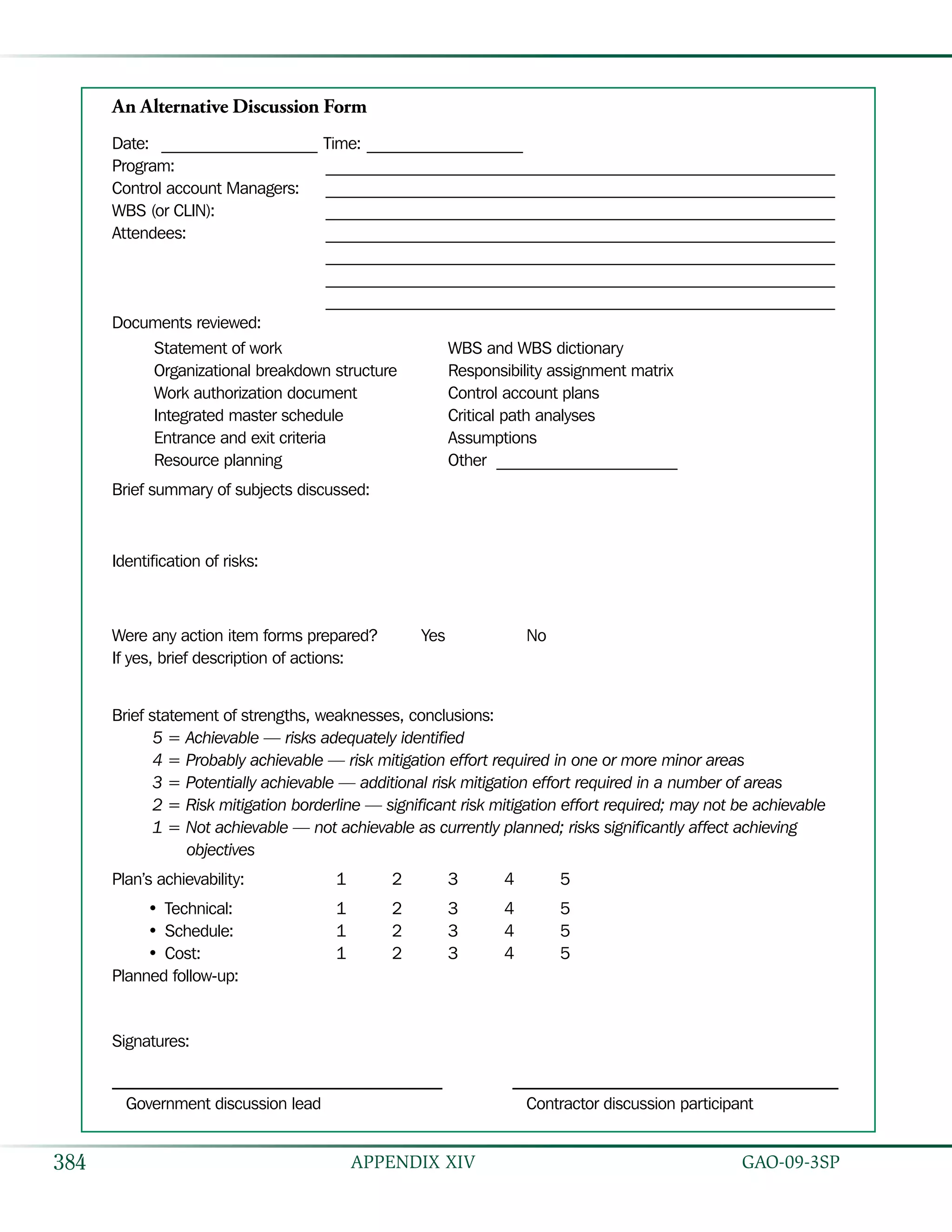 Coast estimating and assessment guide