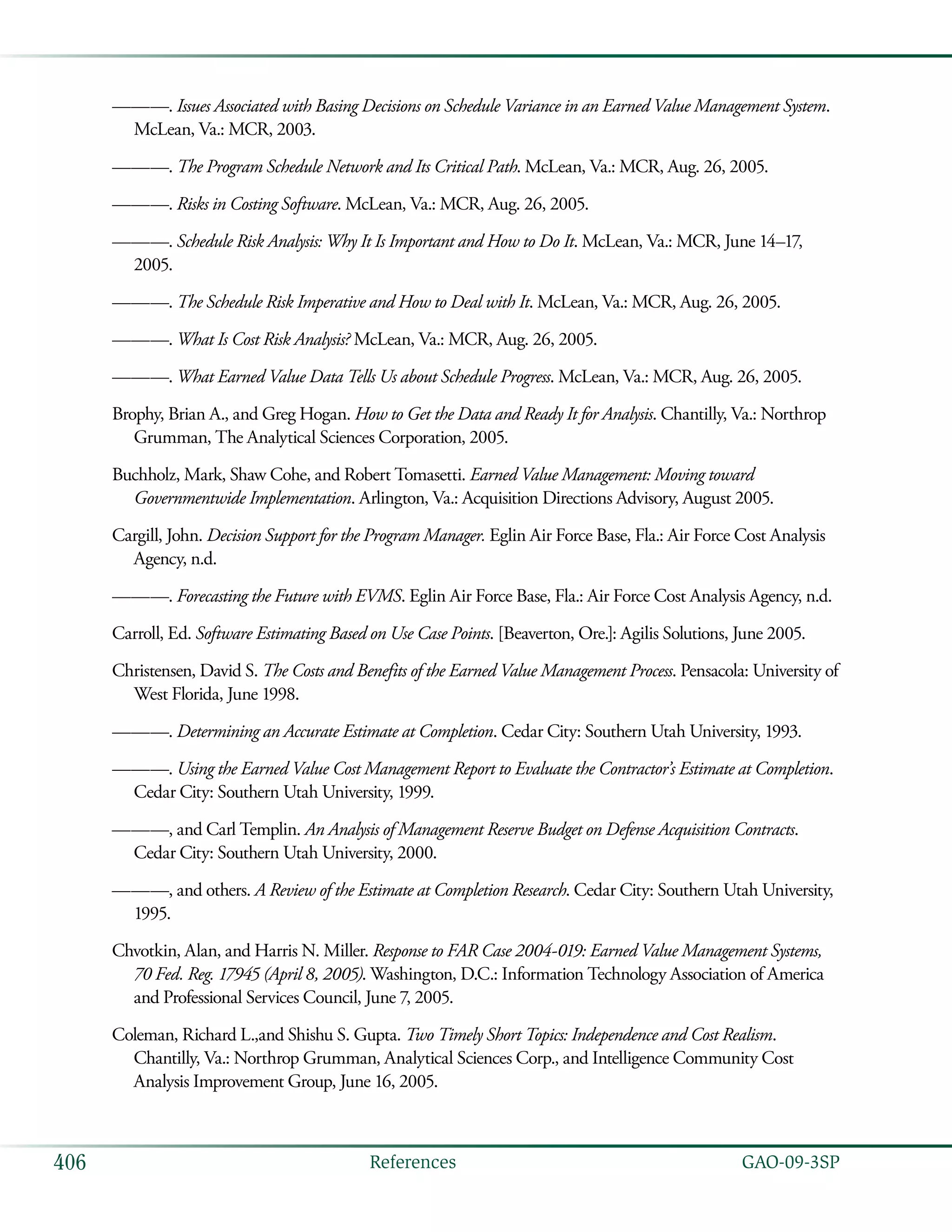 Coast estimating and assessment guide