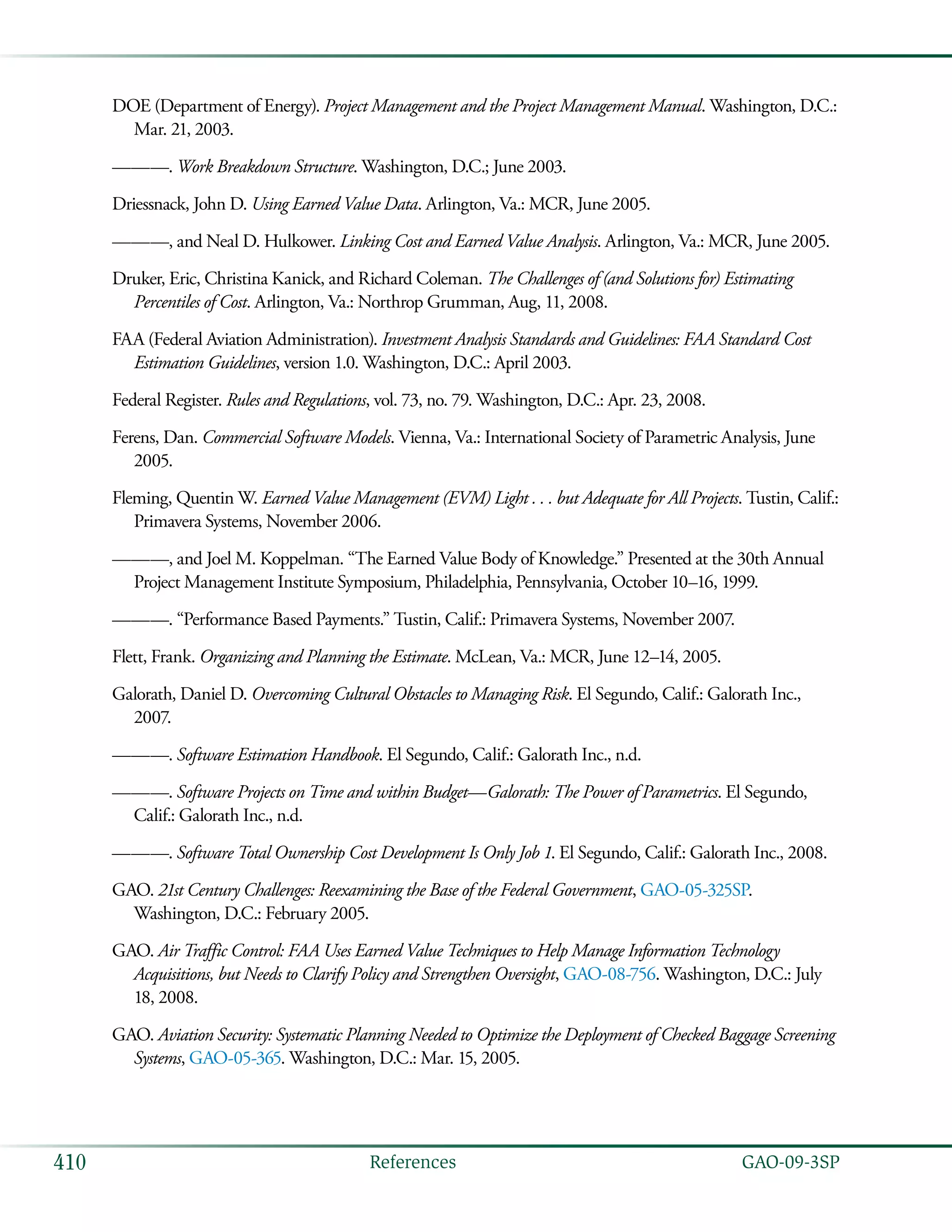 Coast estimating and assessment guide