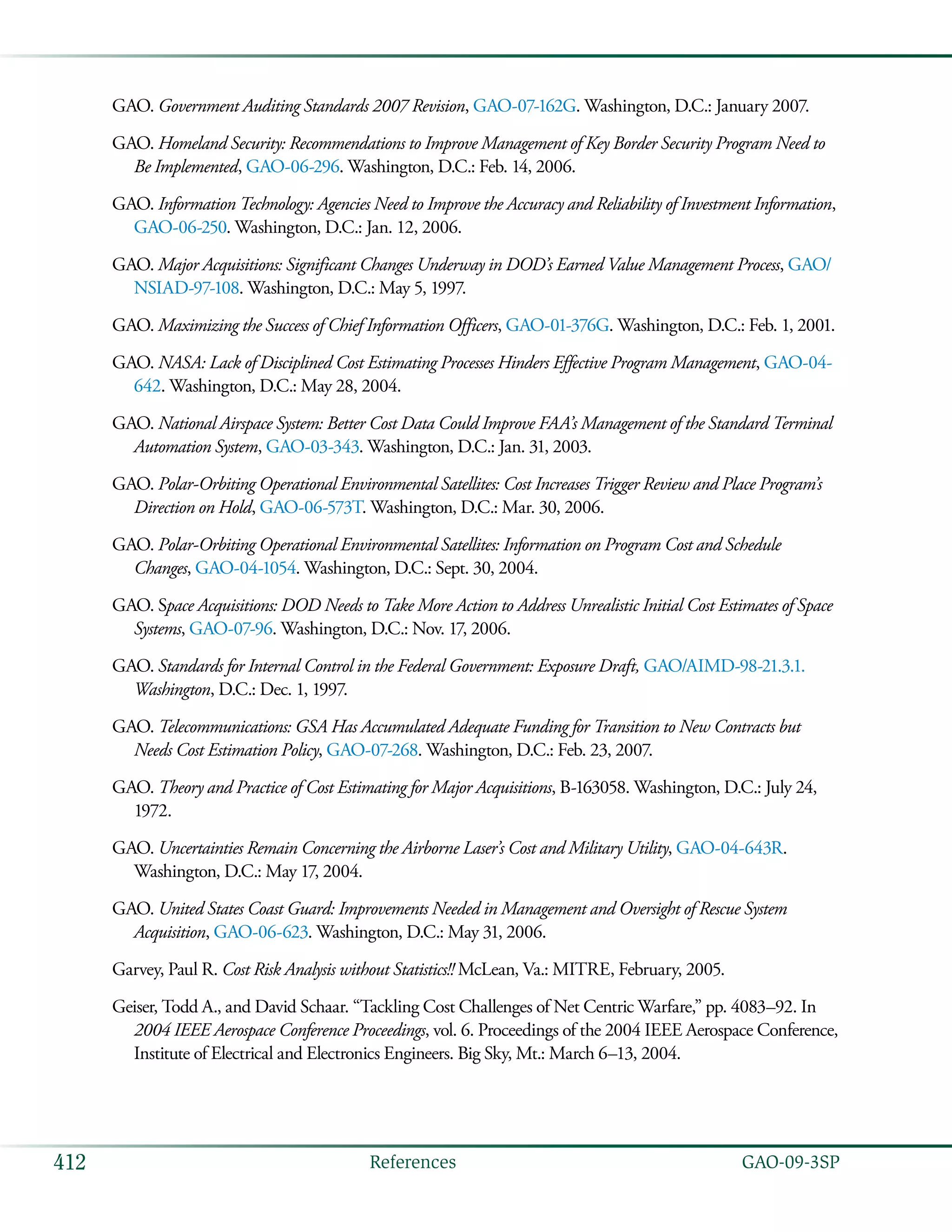 Coast estimating and assessment guide