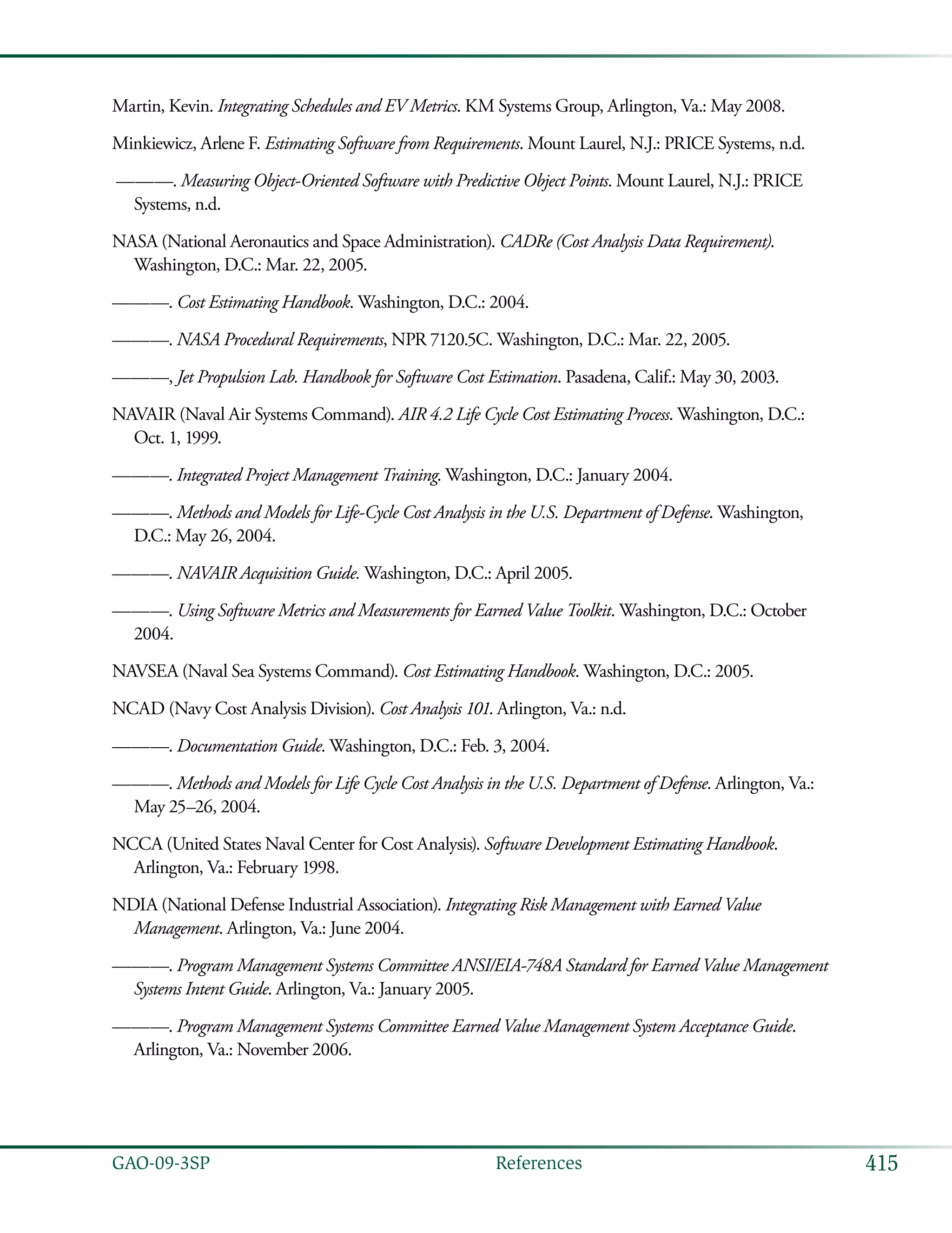 Coast estimating and assessment guide