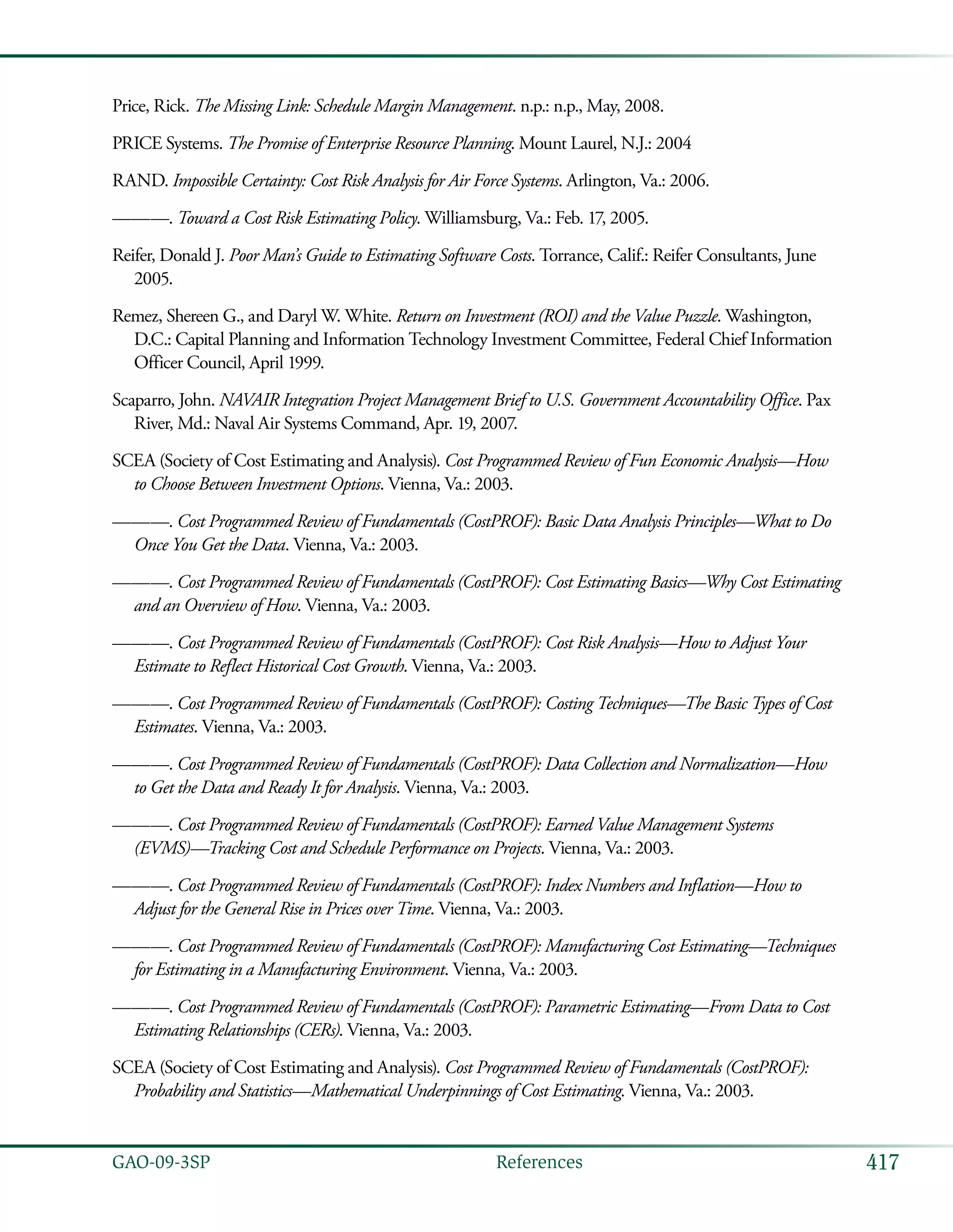 Coast estimating and assessment guide